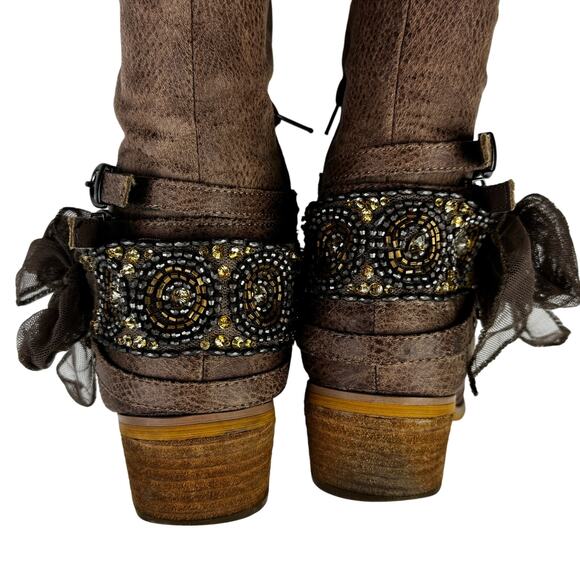 Not Rated Tualamne Western Cowgirl Vegan Leather Tall Riding Boots Women's 7.5 - Picture 12 of 12